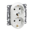 Шуко приклучница бела боја 2X2P+E 16А Niloe