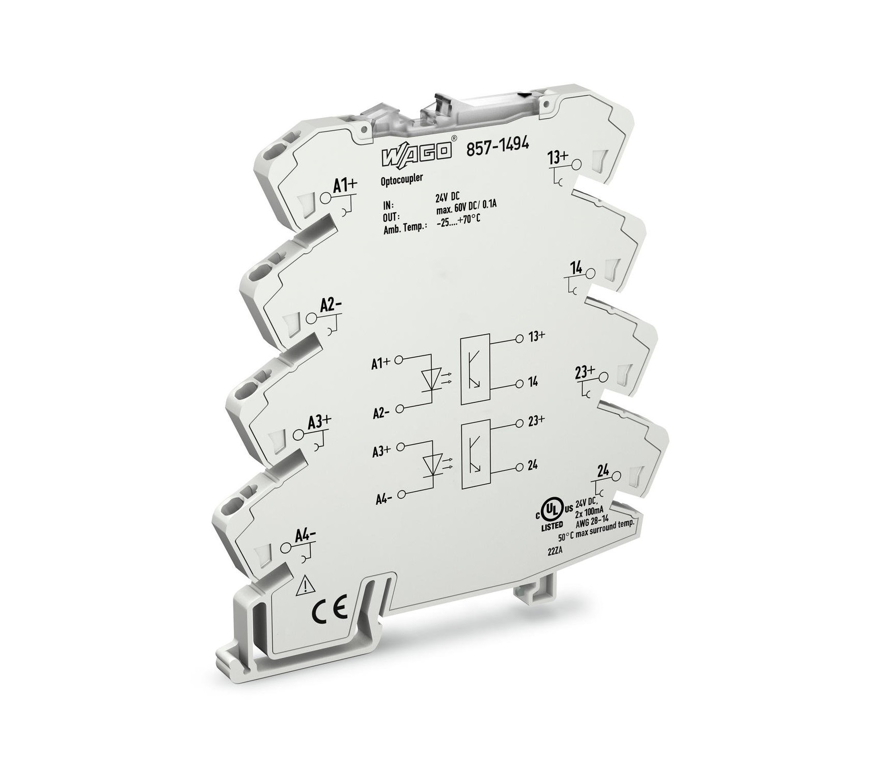 857-1494.jpg WAGO Оптокаплер 24V DC 857-1494 100mA - Image 1