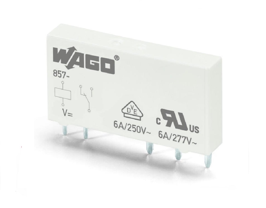 857-150-2.jpg WAGO Тенко 6мм реле 24VDC без подножје 857-152 1x6A - Image 1