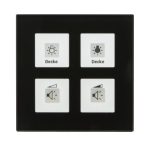 BE-GT04S.01 KNX Glass Push Button Plus, 4-канален, Black