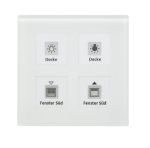 BE-GT04W.01 KNX Glass Push Button Plus, 4-канален, White