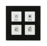 BE-GTT4S.01 KNX Glass Push Button Plus 4-канален, Black, with Temperature Sensor