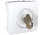 MGU3.701.18/12/25 Прекинувач со клуч, две позиции IP20, 10A 250V - 2 модула со заштрафување