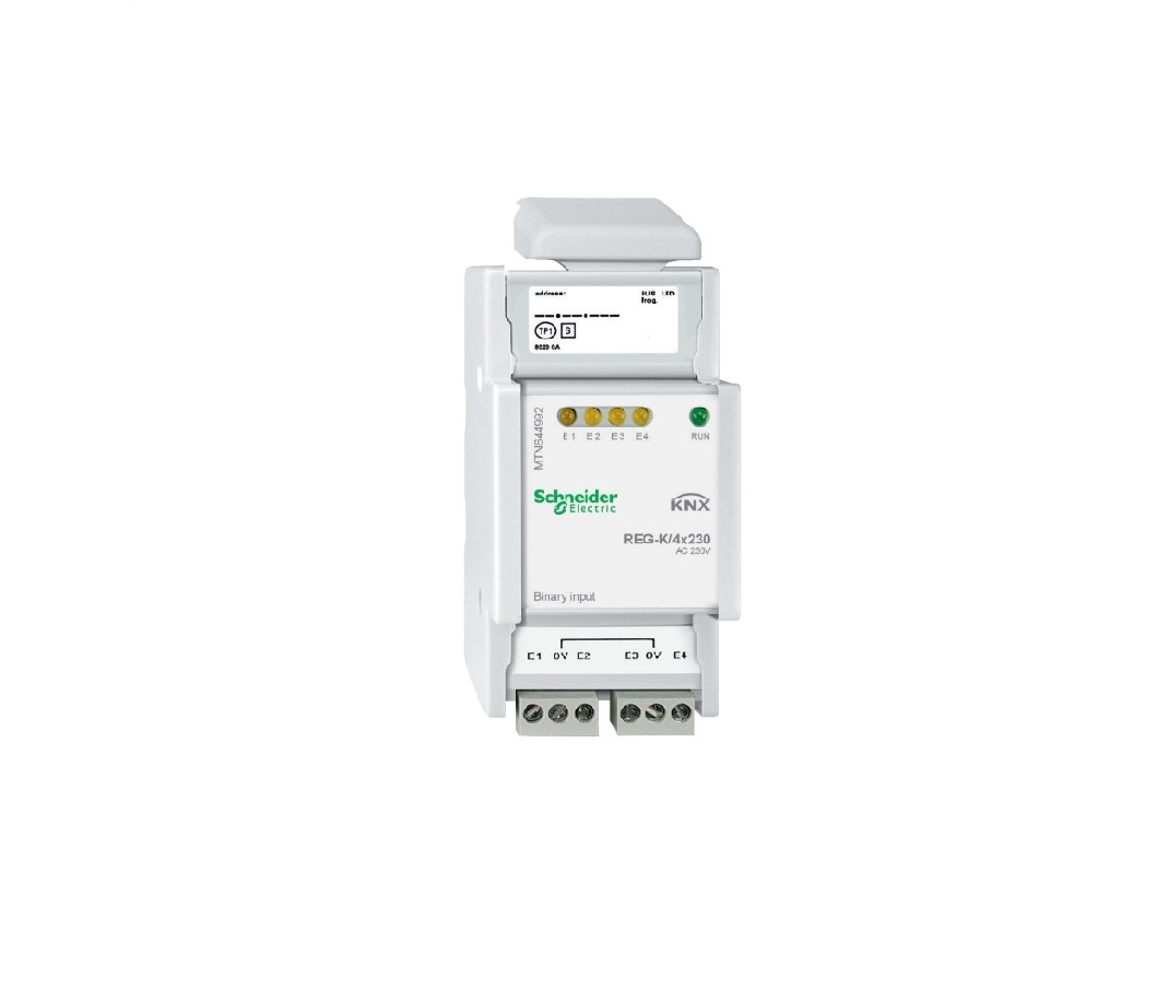 MTN644992.jpg KNX MTN644992 Binary Input REG-K/4x230, light grey - Image 1