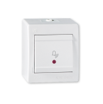 ТАСТЕР ЗА ЗВОНО OG POWER СО ИНДИКАЦИЈА 10A 250V~ I  бел, 256I.00