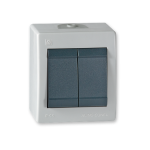 Прекинувач сериски POWER10A 250V~ IP44, сив /антрацит 252.1A