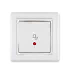 Тастер за звоно PRESTIGE со индик. 10A 250V~, бел 610I.00