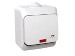 WDE000516 Еднополен ОГ тастер со симбол светло и индикаторна светилка, 16А 250V AC